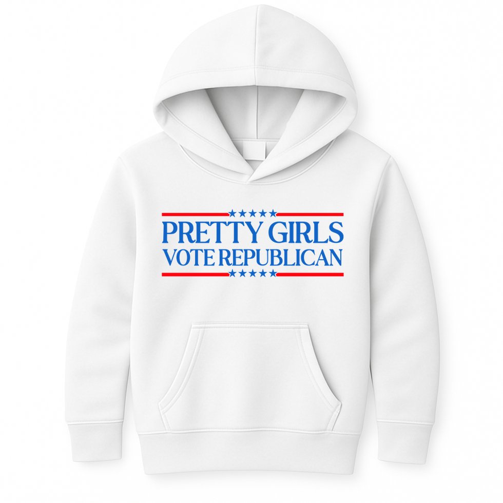 Pretty Girl Vote Republican Kids Hoodie