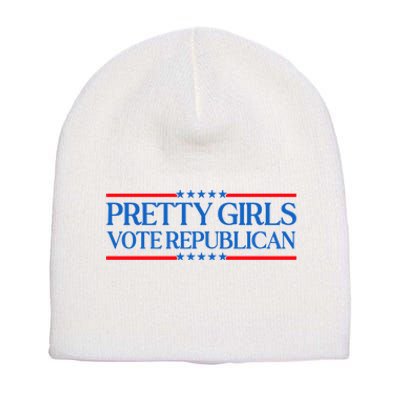 Pretty Girl Vote Republican Short Acrylic Beanie