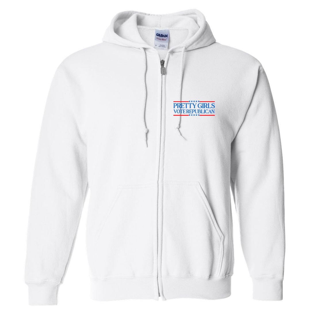 Pretty Girl Vote Republican Full Zip Hoodie