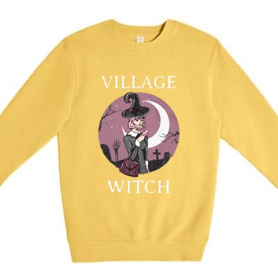 Pastel Goth Village Witch Great Gift Premium Crewneck Sweatshirt