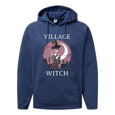 Pastel Goth Village Witch Great Gift Performance Fleece Hoodie