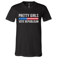 Pretty Girl Vote Republican V-Neck T-Shirt