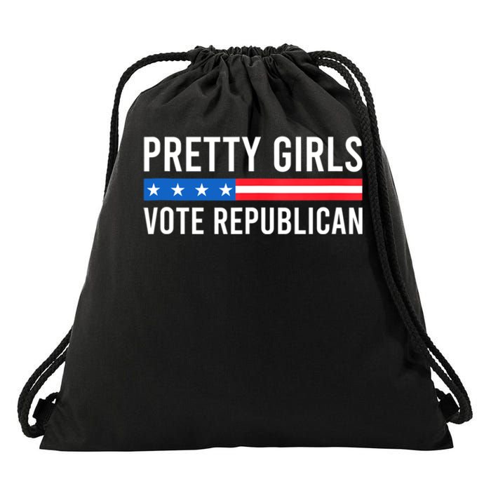 Pretty Girl Vote Republican Drawstring Bag