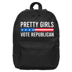 Pretty Girl Vote Republican 16 in Basic Backpack