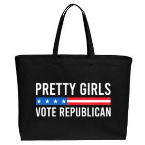 Pretty Girl Vote Republican Cotton Canvas Jumbo Tote