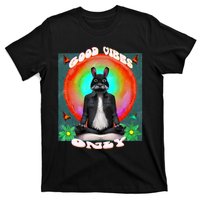 Positive, Good Vibes With A Meditating Rabbit T-Shirt