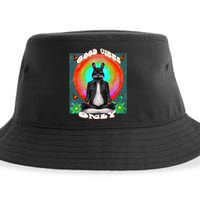 Positive, Good Vibes With A Meditating Rabbit Sustainable Bucket Hat