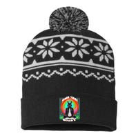 Positive, Good Vibes With A Meditating Rabbit USA-Made Snowflake Beanie