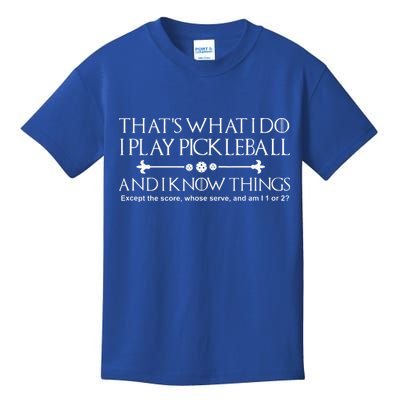 Pickleball Gear What I Do Except The Score Pickleballer Kids T-Shirt