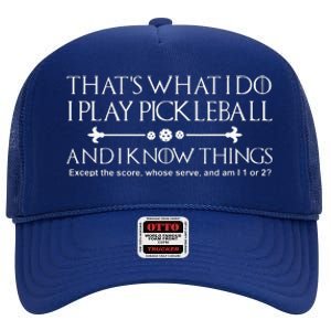 Pickleball Gear What I Do Except The Score Pickleballer High Crown Mesh Back Trucker Hat