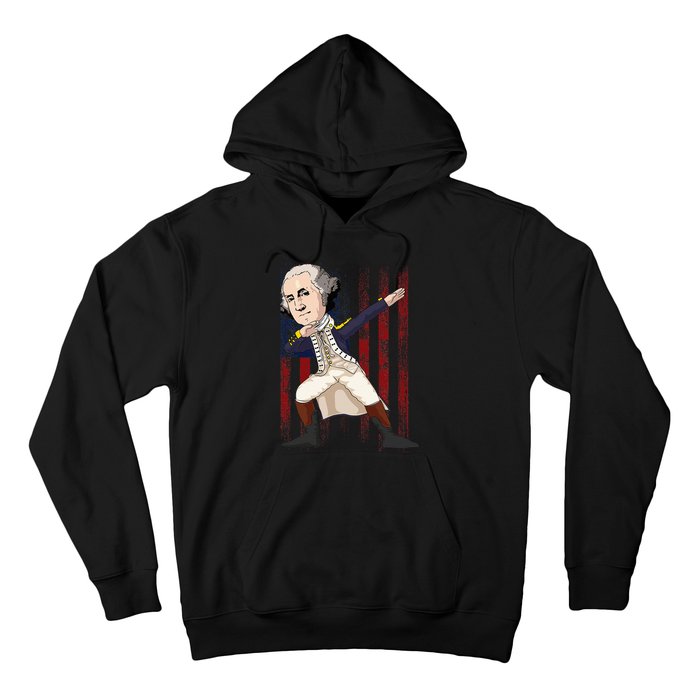 Patriotic George Washington Dabbing Dab Dance 4th Of July Hoodie