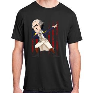 Patriotic George Washington Dabbing Dab Dance 4th Of July Adult ChromaSoft Performance T-Shirt