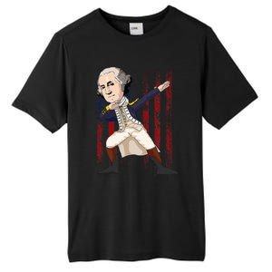 Patriotic George Washington Dabbing Dab Dance 4th Of July Tall Fusion ChromaSoft Performance T-Shirt