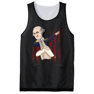 Patriotic George Washington Dabbing Dab Dance 4th Of July Mesh Reversible Basketball Jersey Tank