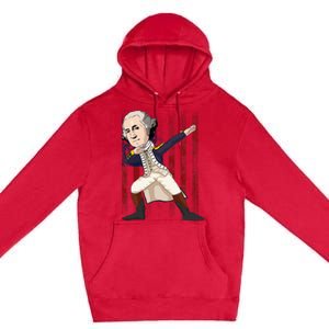 Patriotic George Washington Dabbing Dab Dance 4th Of July Premium Pullover Hoodie