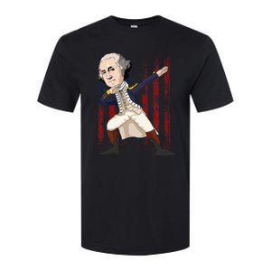 Patriotic George Washington Dabbing Dab Dance 4th Of July Softstyle CVC T-Shirt