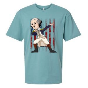 Patriotic George Washington Dabbing Dab Dance 4th Of July Sueded Cloud Jersey T-Shirt