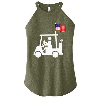 Patriotic Golf Wear USA Strong Golf Cart Women’s Perfect Tri Rocker Tank