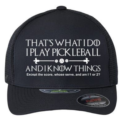 Pickleball Gear What I Do Except The Score Pickleballer Flexfit Unipanel Trucker Cap