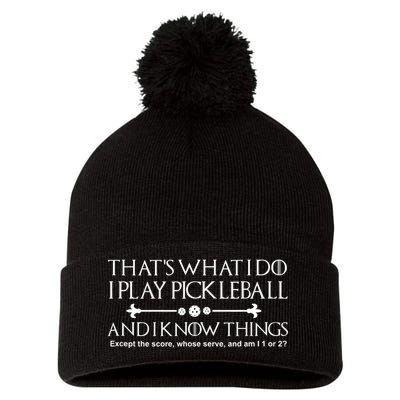 Pickleball Gear What I Do Except The Score Pickleballer Pom Pom 12in Knit Beanie