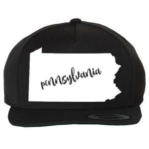 Pennsylvania Gift Women Roots State Map Home Love Wool Snapback Cap