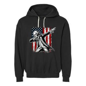 Patriotic George Washington Dabbing Garment-Dyed Fleece Hoodie