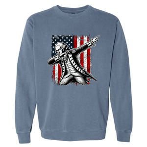 Patriotic George Washington Dabbing Garment-Dyed Sweatshirt