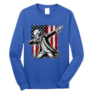 Patriotic George Washington Dabbing Long Sleeve Shirt