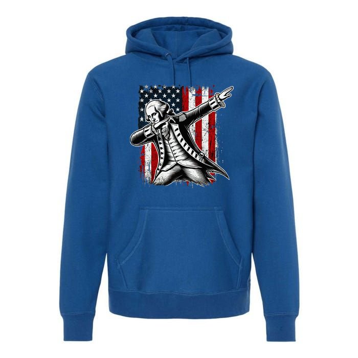 Patriotic George Washington Dabbing Premium Hoodie