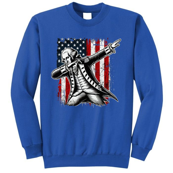 Patriotic George Washington Dabbing Tall Sweatshirt