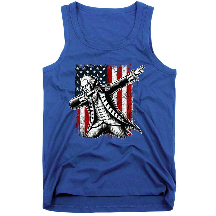 Patriotic George Washington Dabbing Tank Top