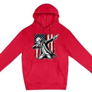 Patriotic George Washington Dabbing Premium Pullover Hoodie