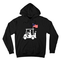 Patriotic Golf Wear Usa Strong Golf Cart Hoodie