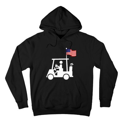 Patriotic Golf Wear Usa Strong Golf Cart Hoodie