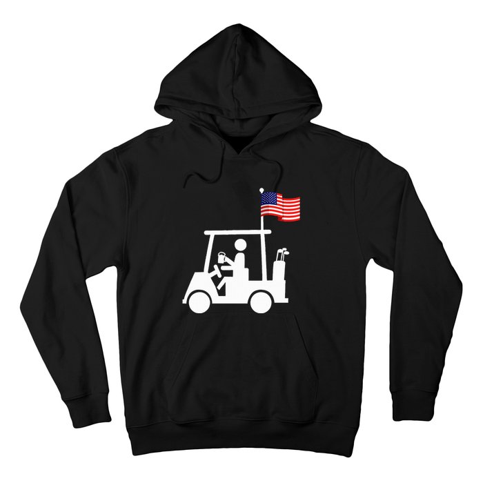 Patriotic Golf Wear Usa Strong Golf Cart Hoodie