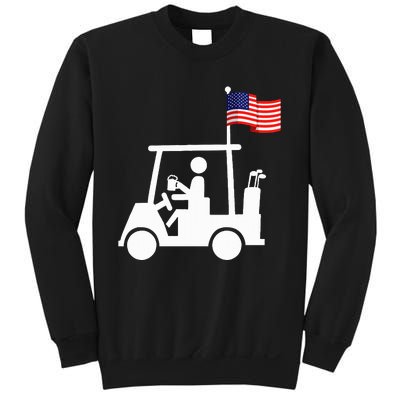 Patriotic Golf Wear Usa Strong Golf Cart Sweatshirt