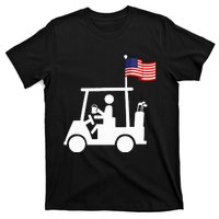 Patriotic Golf Wear Usa Strong Golf Cart T-Shirt