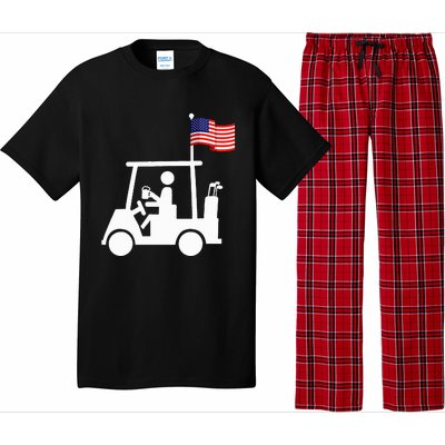 Patriotic Golf Wear Usa Strong Golf Cart Pajama Set