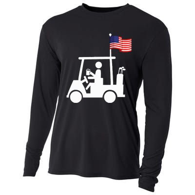 Patriotic Golf Wear Usa Strong Golf Cart Cooling Performance Long Sleeve Crew