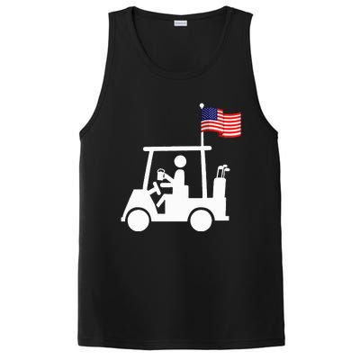 Patriotic Golf Wear Usa Strong Golf Cart PosiCharge Competitor Tank