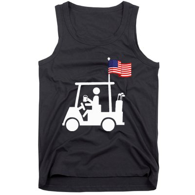 Patriotic Golf Wear Usa Strong Golf Cart Tank Top