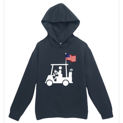 Patriotic Golf Wear Usa Strong Golf Cart Urban Pullover Hoodie