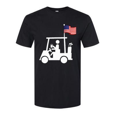 Patriotic Golf Wear Usa Strong Golf Cart Softstyle CVC T-Shirt