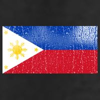 Philippines Glass Water Flag 7 Panel Mesh Trucker Snapback Hat