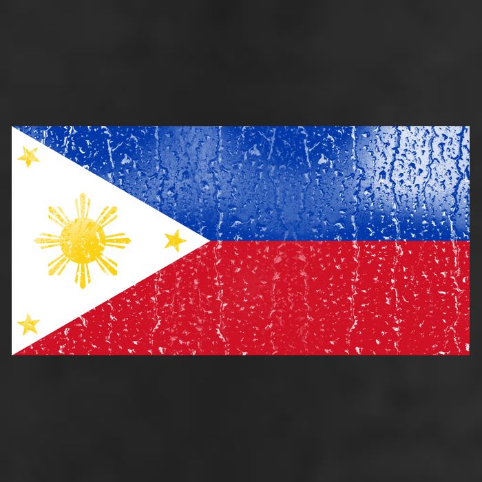 Philippines Glass Water Flag 7 Panel Mesh Trucker Snapback Hat
