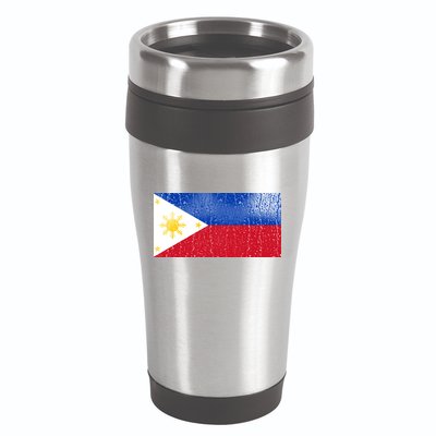 Philippines Glass Water Flag 16oz Travel Tumbler