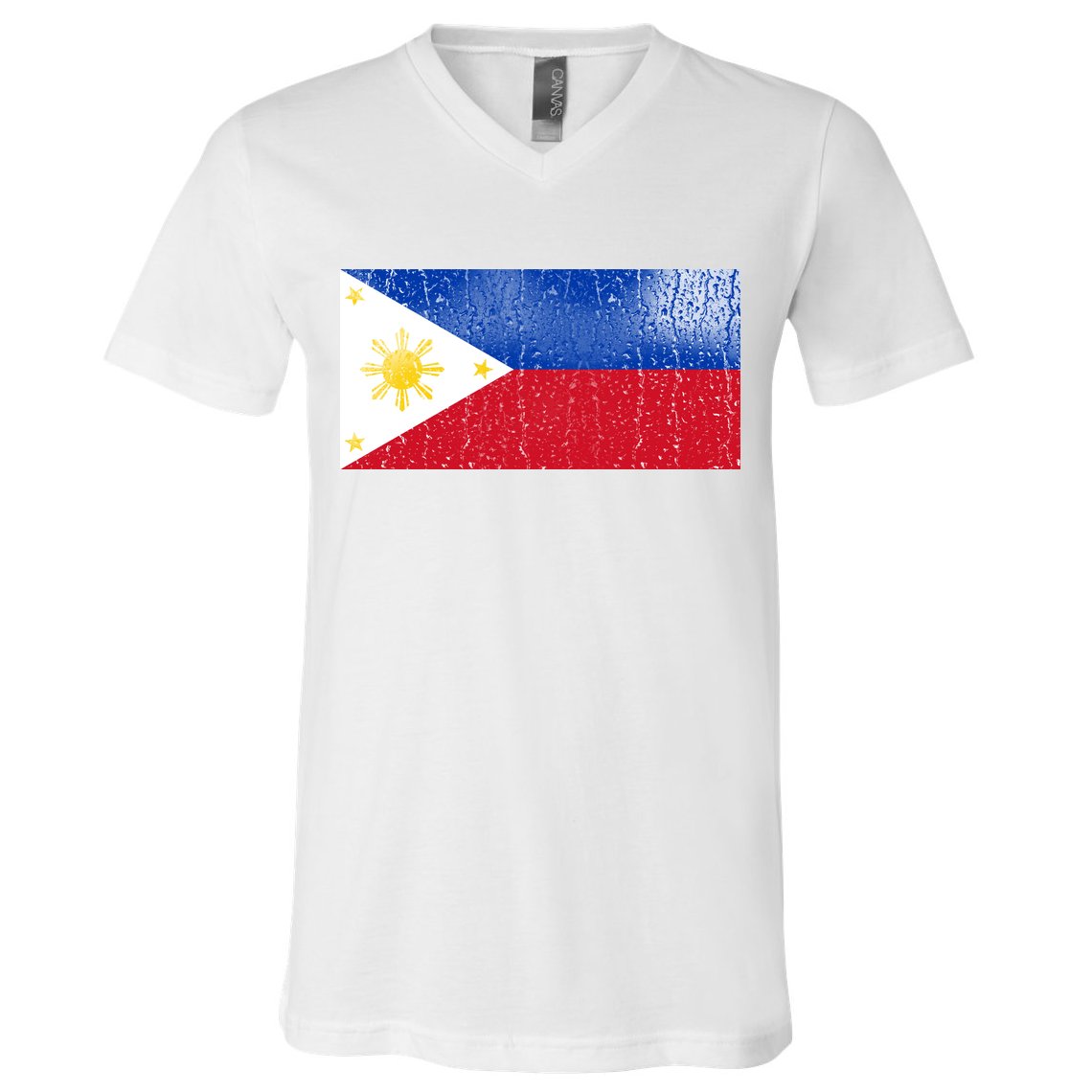 Philippines Glass Water Flag V-Neck T-Shirt
