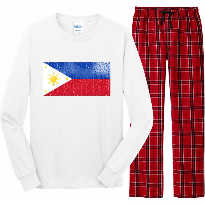 Philippines Glass Water Flag Long Sleeve Pajama Set