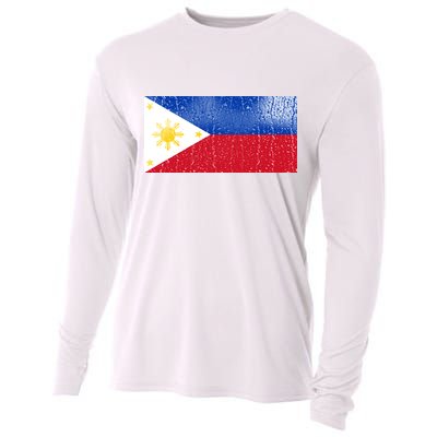 Philippines Glass Water Flag Cooling Performance Long Sleeve Crew