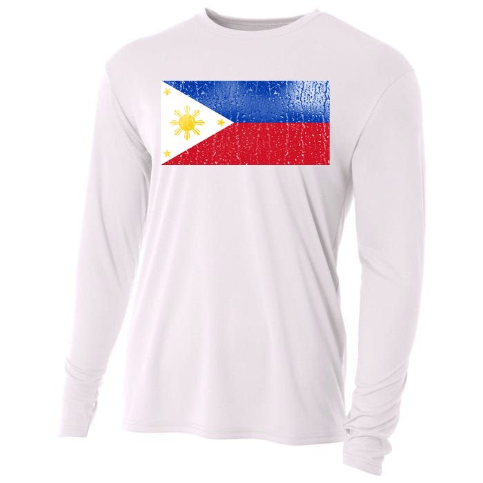 Philippines Glass Water Flag Cooling Performance Long Sleeve Crew